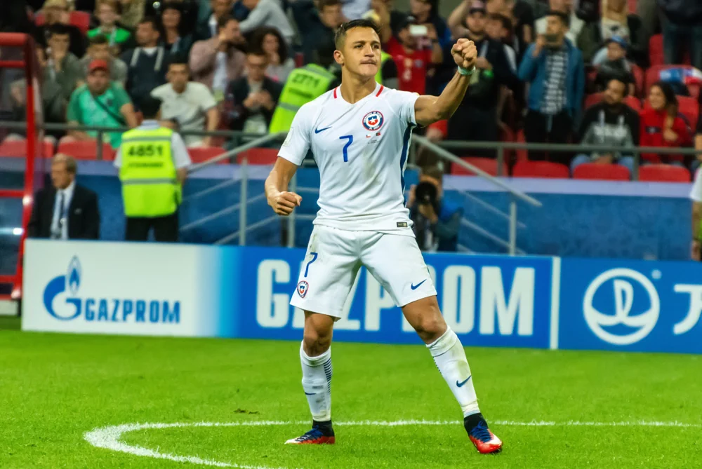 Alexis Sanchez - here playing for his national team Chile