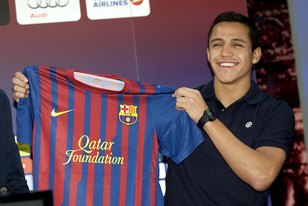 Alexis Sanchez when he had just signed for Barcelona