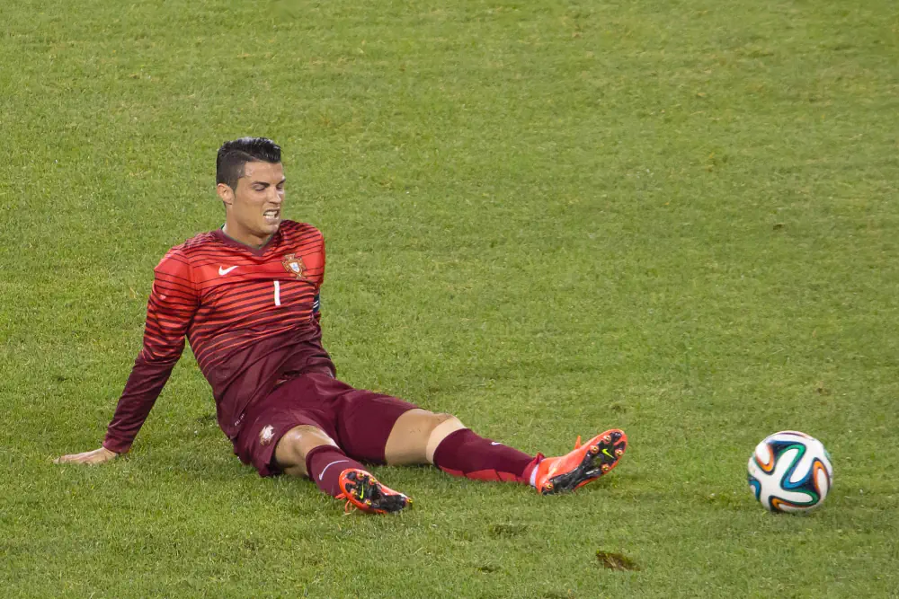 Cristiano Ronaldo taking a rest