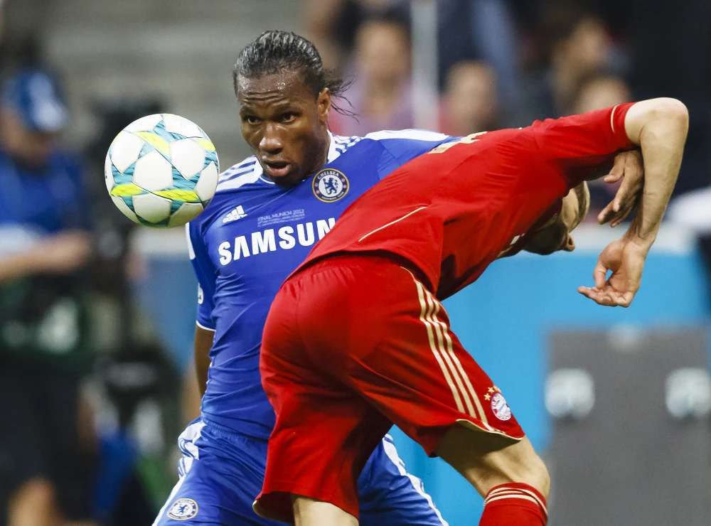 Didier Drogba while playing for Chelsea