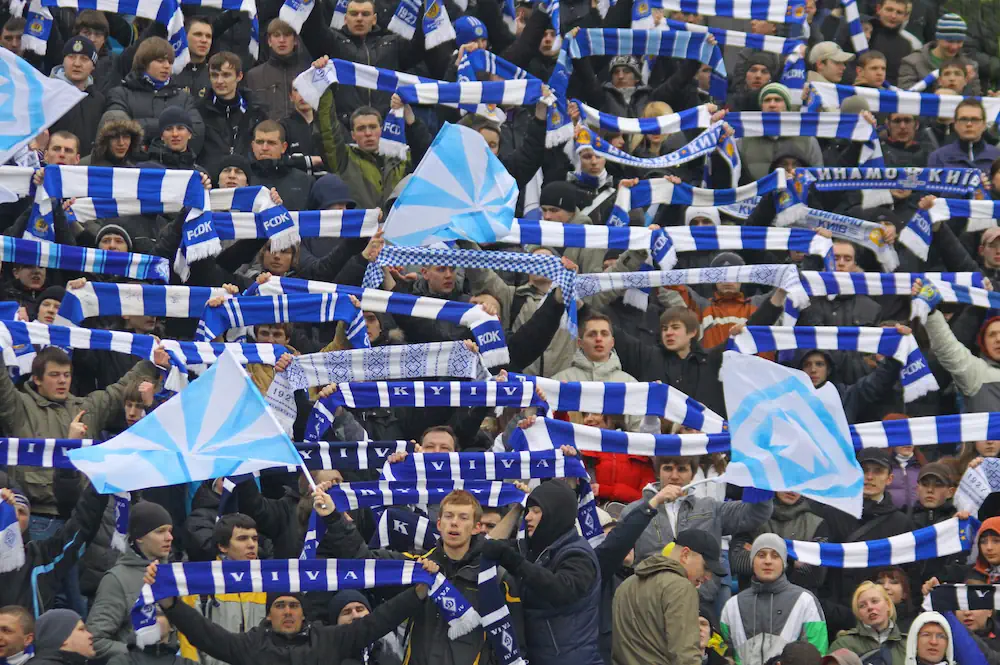 Dynamo Kyiv supporters during a match