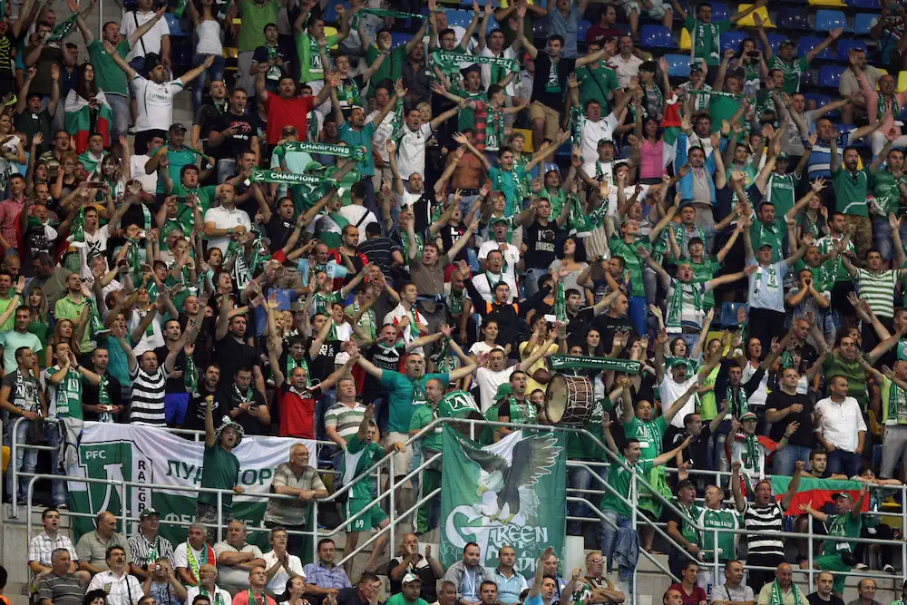 Ludogorets Razgrad fans during a match against Steaua Bucharest