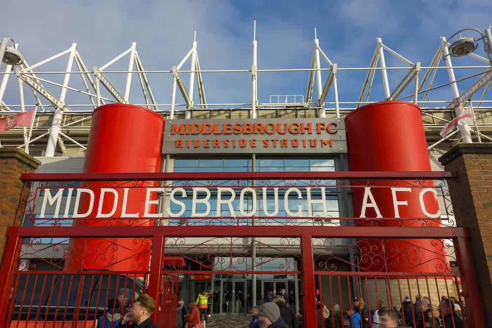 Outside Middlesbrough's Riverside Stadium