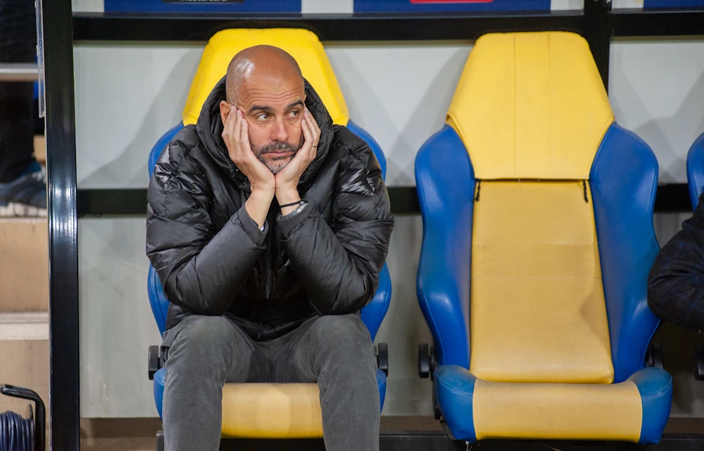 Pep Guardiola - a less amused version