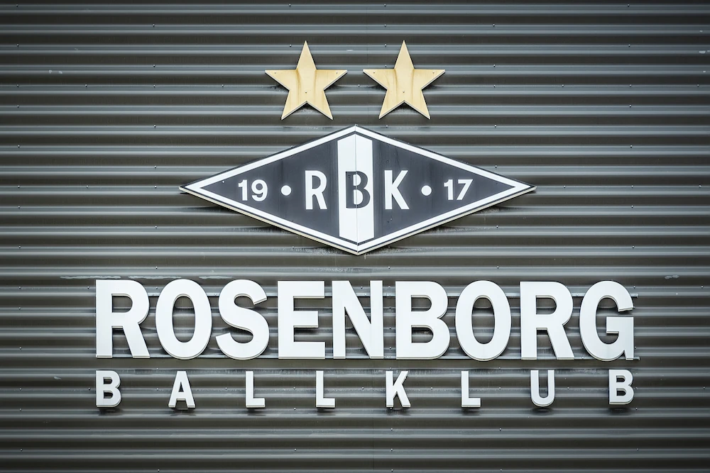Rosenborg BK logo on the wall