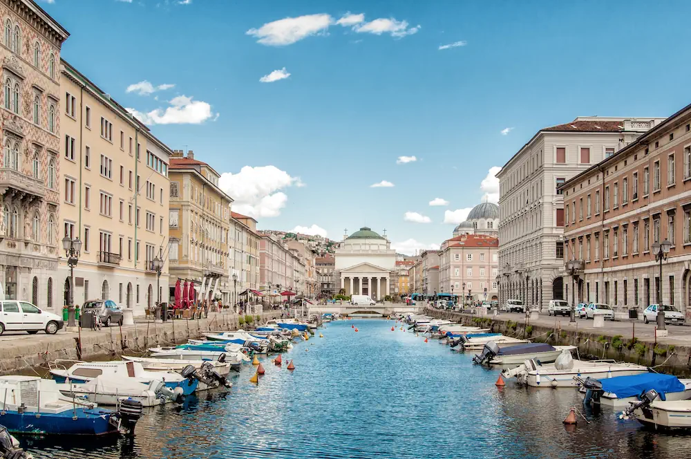 View of Canal Grande in Trieste, Italy - where Nereo Rocco was borned and raised