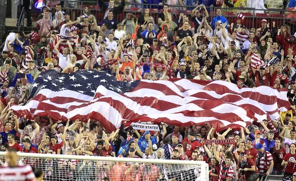 United States football fans during match