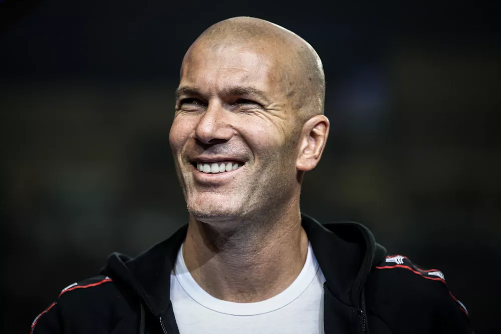 Smiling Zinedine Zidane