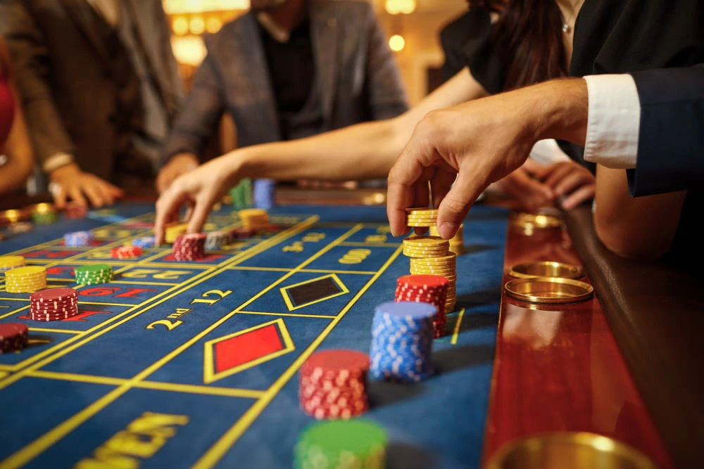 Roulette table in action