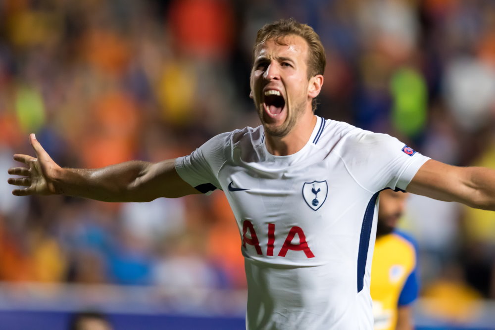 Harry Kane after one of his goals for Tottenham