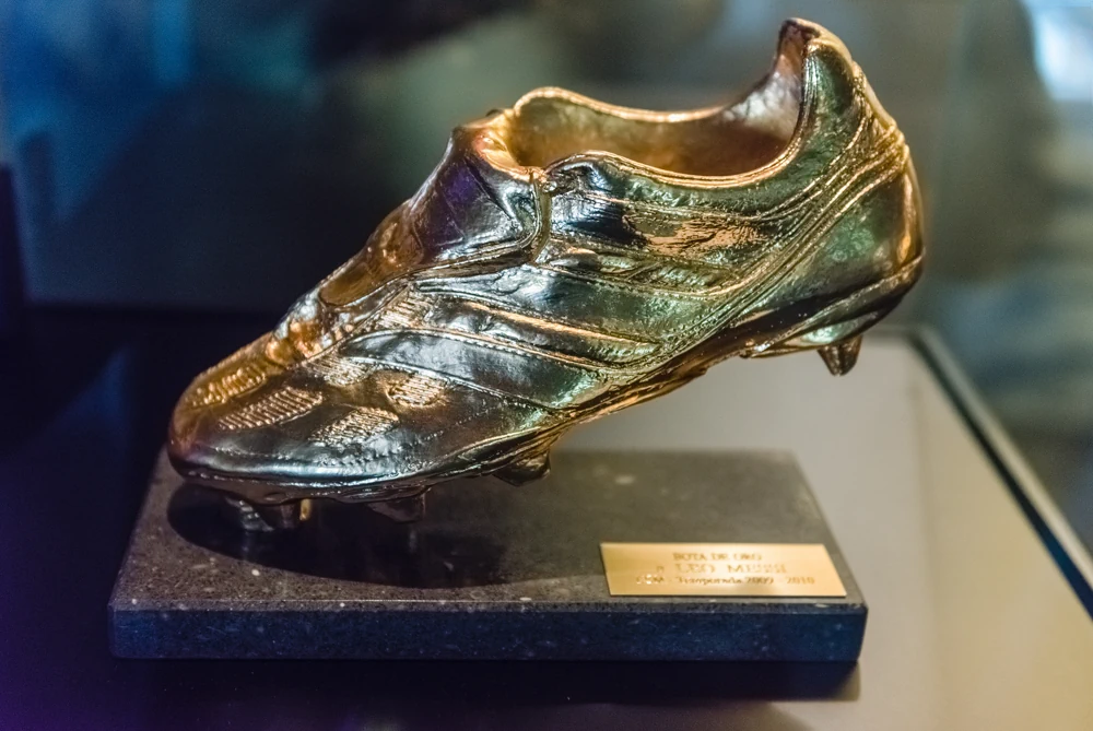European Golden Shoe on display