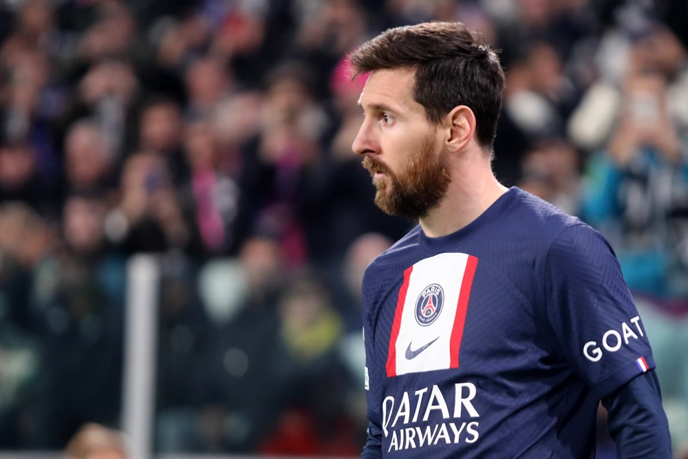 Lionel Messi while playing for Paris Saint-Germain