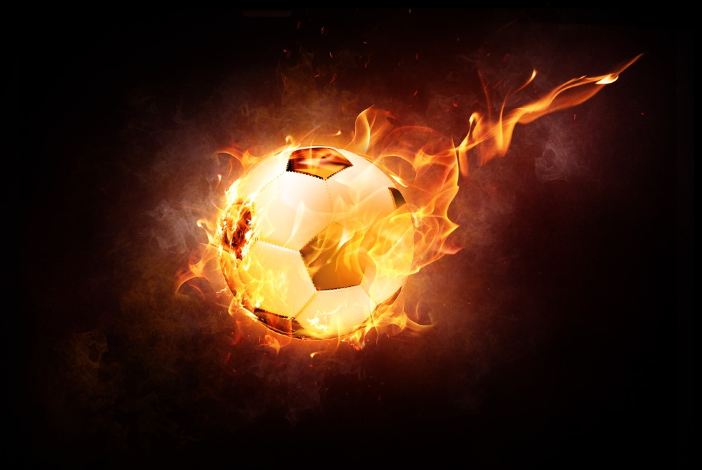 Ball on fire