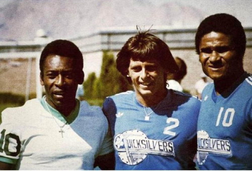 Eusébio , Pelé and Brian Joy