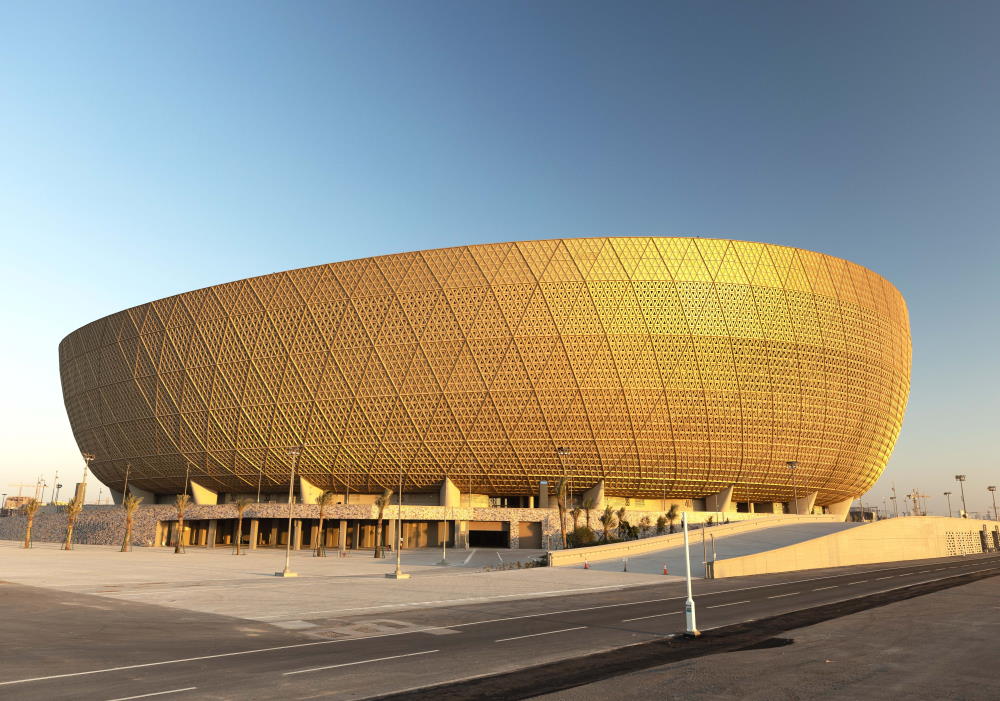 Golden facade in Qatar