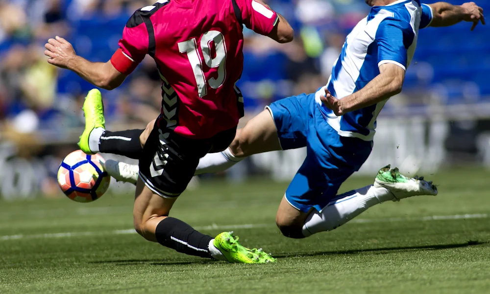 Players in action in a match