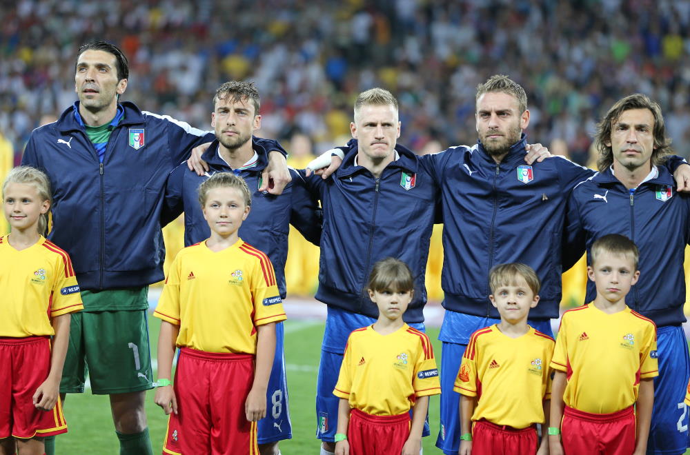 Italian team with Buffon, Pirlo etc