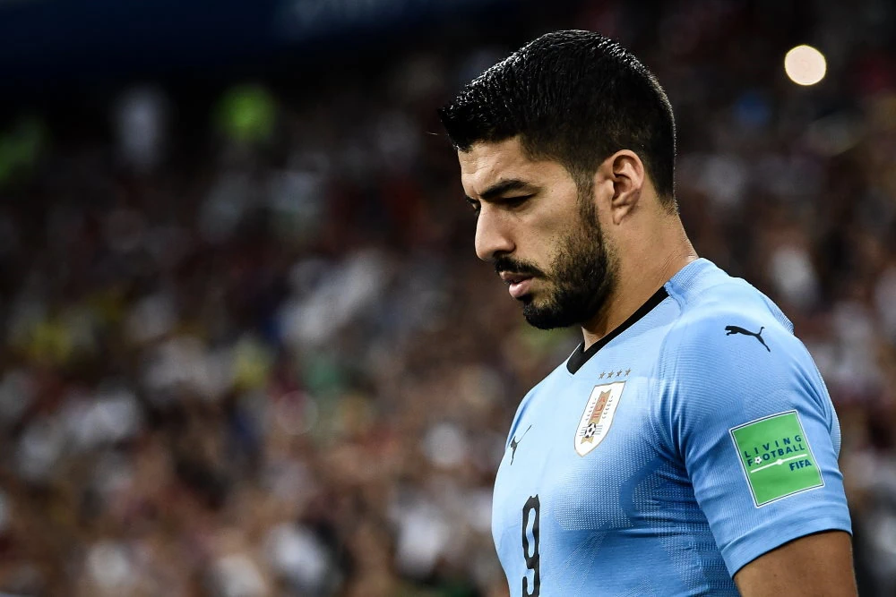 Luis Suárez here playing for Uruguay